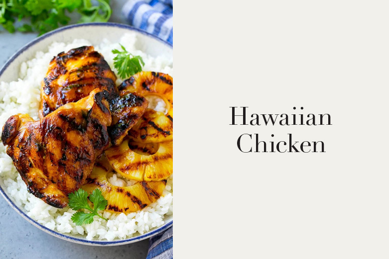 Hawaiian chicken as part of the weekly meal plan